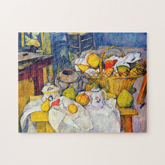 Still Life with Fruit Basket、ポール・セザンヌ ジグソーパズル (横)