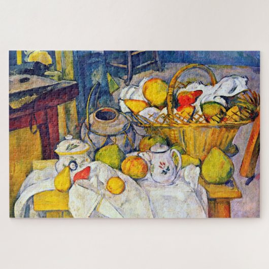 Still Life with Fruit Basket、ポール・セザンヌ ジグソーパズル (横)