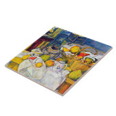 Still Life with Fruit Basket、ポール・セザンヌ タイル (側面)