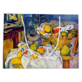 Still Life with Fruit Basket、ポール・セザンヌ ラージペーパーバッグ (裏面)
