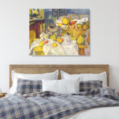 Still Life With Fruit Basket by Paulセザンヌ キャンバスプリント (インサイチュ (寝室))