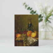 Still Life with Fruit by William Michael Harnett ポストカード (スタンド正面)