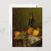 Still Life with Fruit by William Michael Harnett ポストカード (正面/裏面)