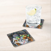 Still Life with Fruits、ポール・セザンヌ スクエアペーパーコースター (インサイチュ)