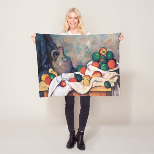 Still Life with Fruits、ポール・セザンヌ フリースブランケット (インサイチュ)