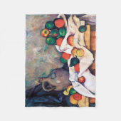 Still Life with Fruits、ポール・セザンヌ フリースブランケット (正面)
