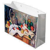 Still Life with Fruits、ポール・セザンヌ ラージペーパーバッグ (裏面アングル)