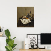 Still Life with Ham - Gerret Hedaファインアート ポスター (ホームオフィス)