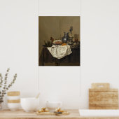 Still Life with Ham - Gerret Hedaファインアート ポスター (キッチン)