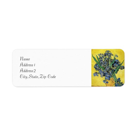 Still Life with Irises by Van ゴッホ ラベル (正面)