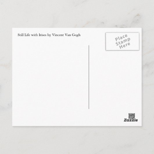 Still Life with Irises by Vincent Vanゴッホ ポストカード (裏面)