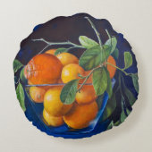 Still Life with Lemons and Orange Branch ラウンドクッション (裏面)