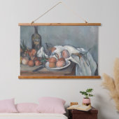 Still Life with Onions, OIl Painting, Paul Cezanne 吊り下げ型タペストリー (寝室)