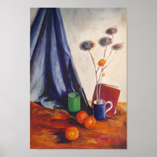 Still Life with Oranges & Jug – Kitchen Wall Art ポスター