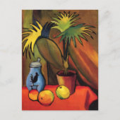 Still Life with Palm 威厳がある Macke ポストカード (正面)