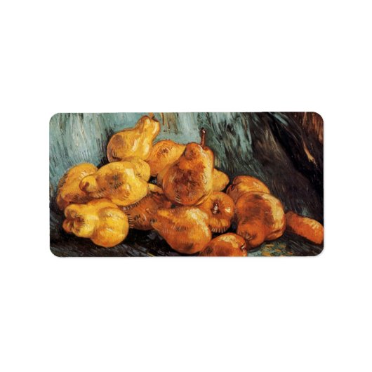 Still Life with Quince Pears by Vincent van ゴッホ ラベル (正面)