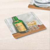 Still Life with Scotch by Jennifer Goldberger スクエアペーパーコースター (アングル)