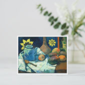 Still Life with Teapot and Fruit by Gauguin ポストカード (スタンド正面)