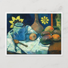 Still Life with Teapot and Fruit by Gauguin ポストカード