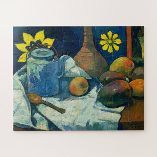 Still Life with Teapot and Fruit, Paul Gauguin ジグソーパズル (横)