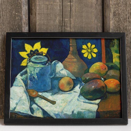 Still Life with Teapot and Fruit, Paul Gauguin ポスター