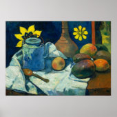 Still Life with Teapot and Fruit, Paul Gauguin ポスター (正面)