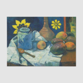 Still Life with Teapot and Fruit, Paul Gauguin 薄葉紙