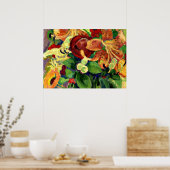 Still Life with Tiger Lilies; Leo Gestel 絵画's ポスター (キッチン)