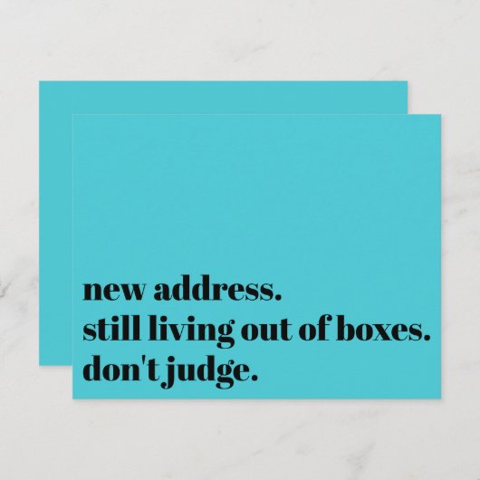 Still Living w/Boxes、Don't Judgmentターコイズ・カード ノートカード (正面/裏面)