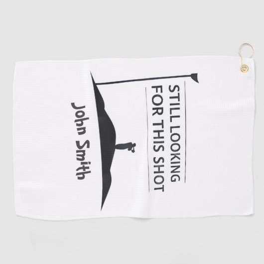 Still Looking For This Shot Custom Name Art ゴルフタオル (横)