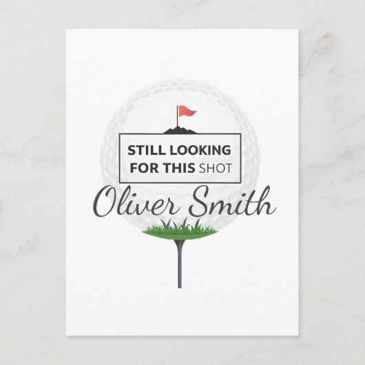 Still Looking For This Shot Golf Ball Art シーズンポストカード (正面)