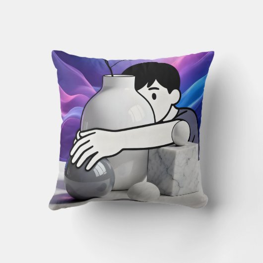 Still pattern and sketch art Pillow 2 sides  クッション (裏面)