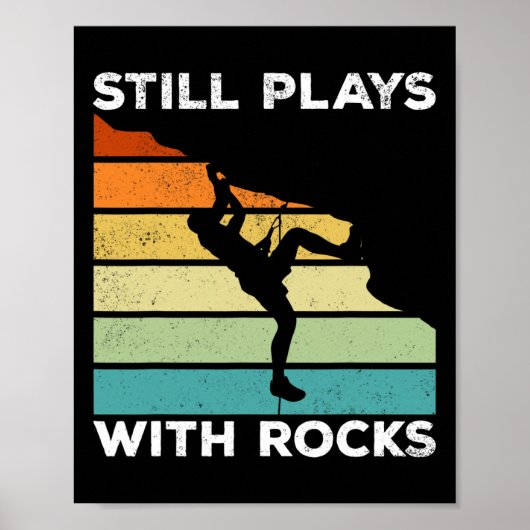 Still Plays With Rocks - 山のボルダリング岩 ポスター (正面)