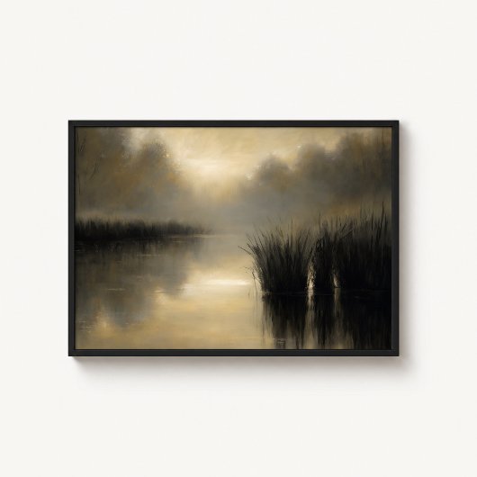 Still Pond at Dawn Wall Art Poster ポスター
