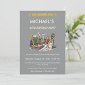 Still Shocking at 40 Electrician Birthday Party 招待状 (スタンド正面)