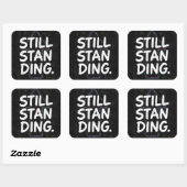 Still Standing レトロなモチベーショナル・クォート スクエアシール (シート)