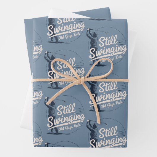 Still Swinging Old Guys Rule Father's Day Golfers ラッピングペーパーシート (インサイチュ)