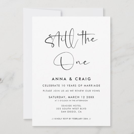 Still the One Wedding Vow Renewal 招待状 (正面)