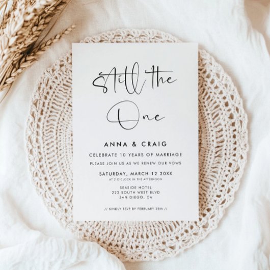 Still the One Wedding Vow Renewal 招待状