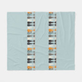 Still Tired Cats | Blue Cat Mom Lover Soft Cozy  フリースブランケット (正面(横))