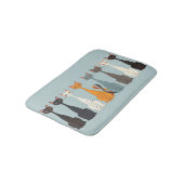 Still Tired Cats - Cat Mom Lover - Blue Graphic バスマット (アングル)