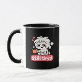 Still Tired Mood – Cute Sleepy Coffee マグカップ (左)
