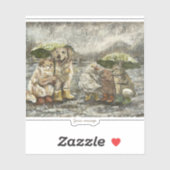 Still Together Whimsical Farmhouse Animals Rainy シール (シート)