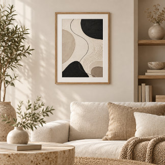 Still Trace | Minimal Abstract Plaster Art Print ポスター