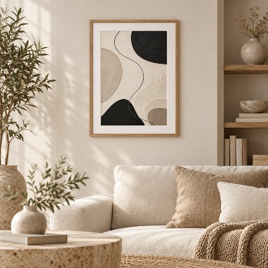 Still Trace | Minimal Abstract Plaster Art Print ポスター