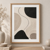 Still Trace | Minimal Abstract Plaster Art Print ポスター