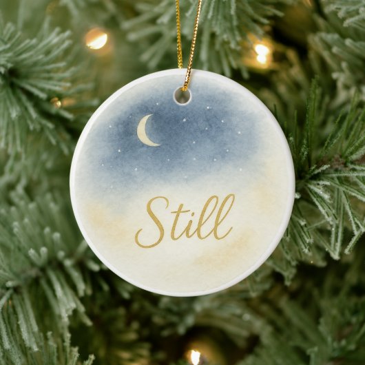 “Still” Watercolor Christmas Ornament セラミックオーナメント (ツリー)