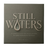 STILL WATERS | 詩篇 23:2 | タイル (正面)