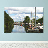 Still Waters at Lydney波止場UK キャンバスプリント (インサイチュ (ウッドフロア))