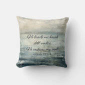Still Waters Psalm Bible Verse Christian Art クッション (正面)